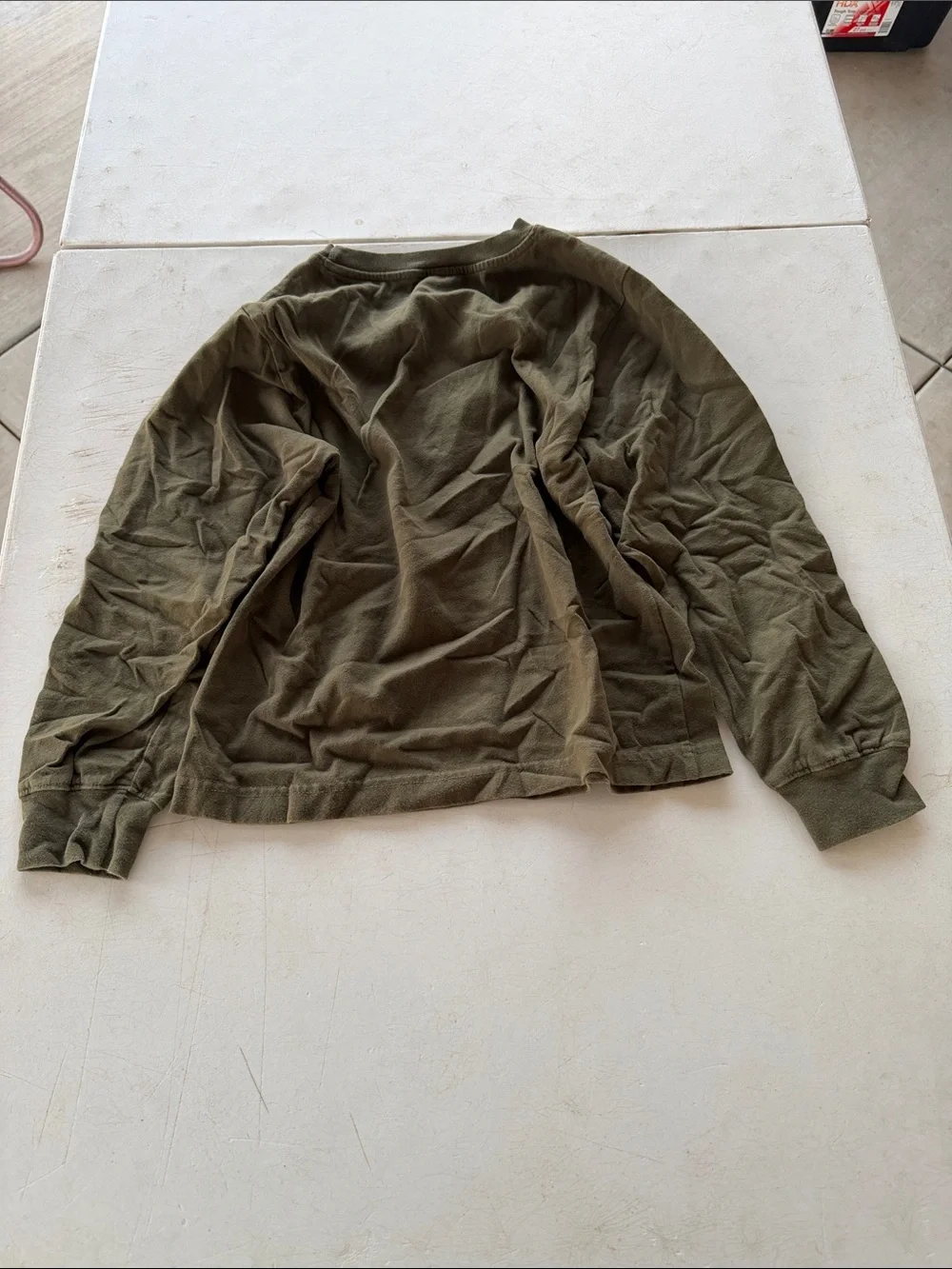 Gymboree Olive Green Long-Sleeve Shirt with Rhino Graphic
